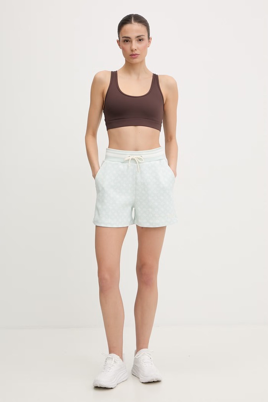 Guess szorty dresowe damskie AGGIE V5YD06.KB212 turkusowy SS26