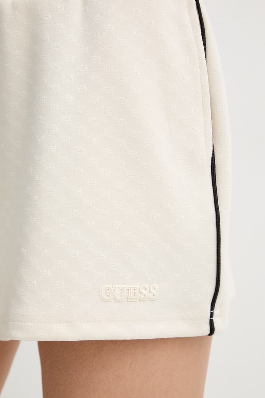 Guess szorty dresowe damskie CLARA beżowy V6GD08.K3004