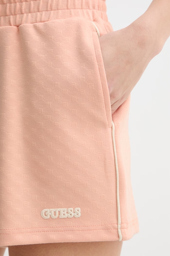 Guess szorty dresowe damskie CLARA pomarańczowy V6GD08.K3004