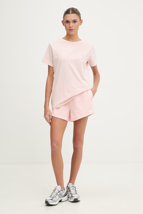 Guess szorty dresowe damskie SILVY V6GD14.K3090 różowy SS26