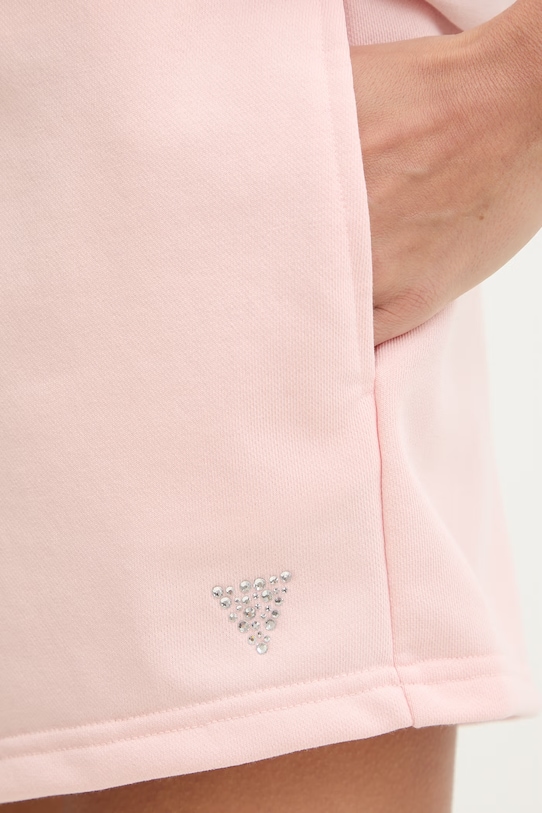 Guess szorty dresowe damskie SILVY różowy V6GD14.K3090