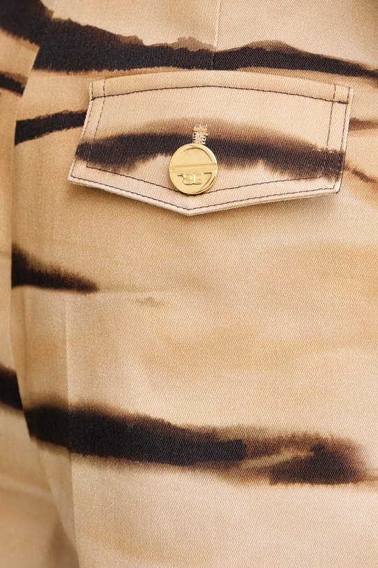 Elisabetta Franchi σορτς Γυναικεία βαμβακερά με ελαστάν μπεζ SH01362E2