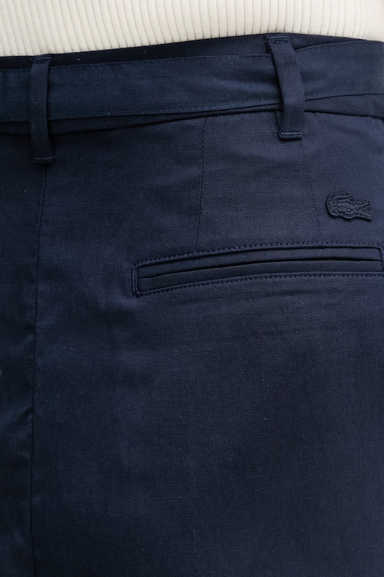 Lacoste szorty z lyocellem damskie granatowy FF1026