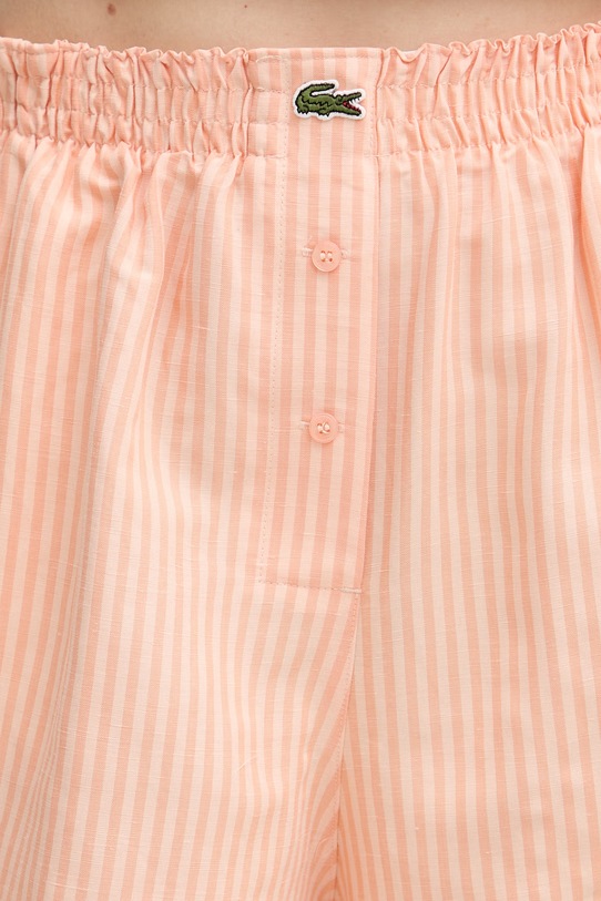 Lacoste šortky dámske s ľanom oranžová FF1428