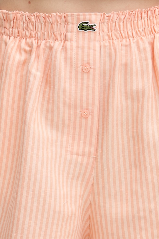 Lacoste šortky dámske s ľanom oranžová FF1428