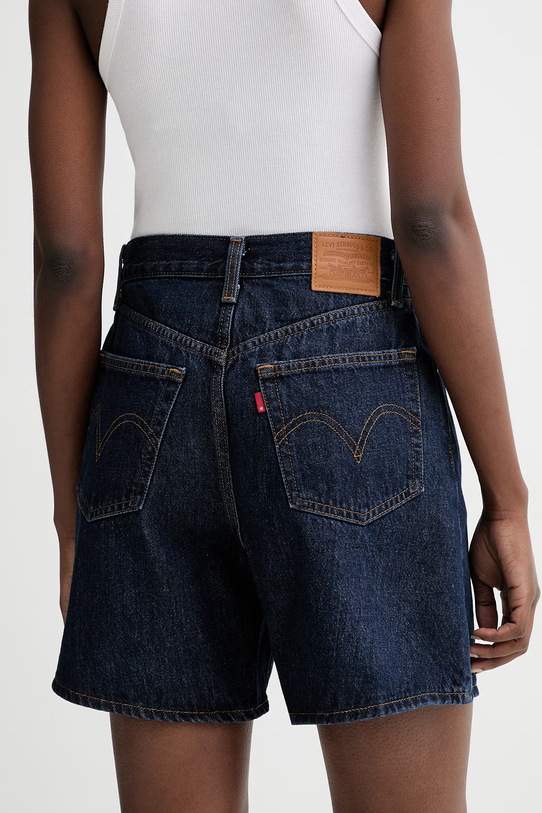 Odzież Levi's szorty jeansowe HIGH BAGGY A9311.0006 granatowy