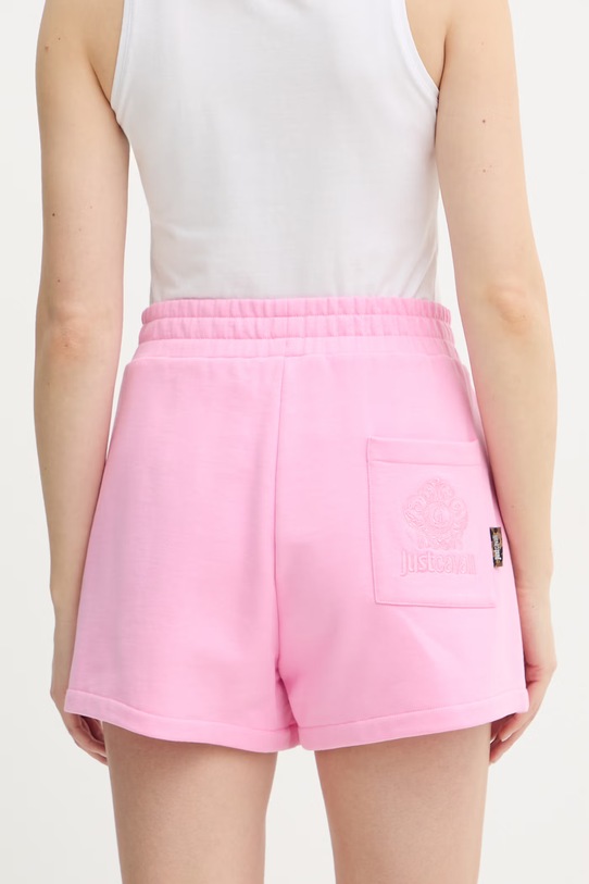 Îmbrăcăminte Just Cavalli pantaloni scurți din bumbac 80PADE15.CF100 roz