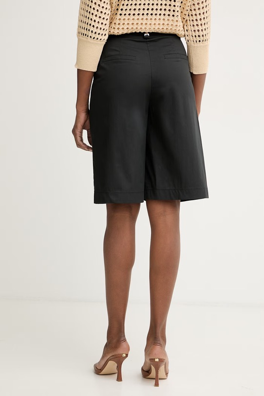 Odzież Patrizia Pepe bermudy damskie z bawełną 2P1752.A743 czarny