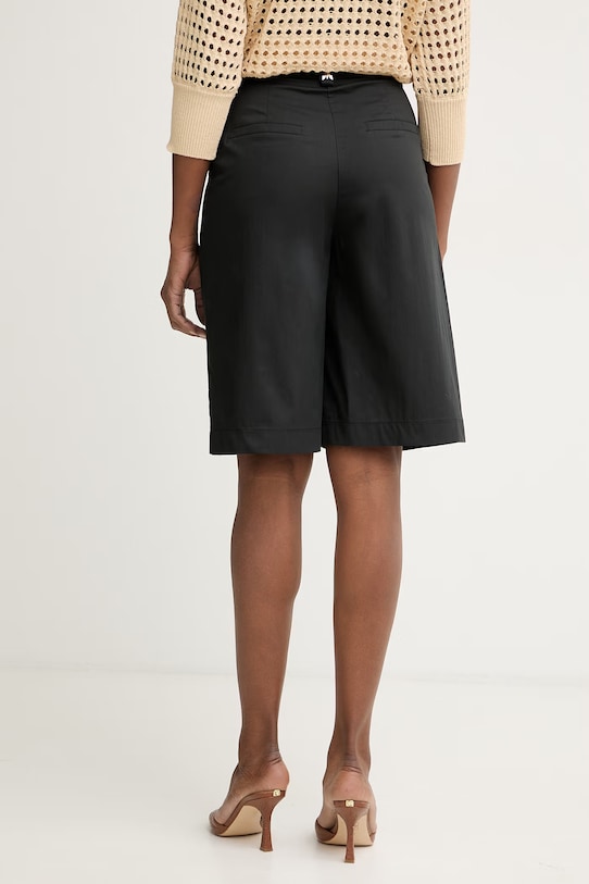 Odzież Patrizia Pepe bermudy damskie z bawełną 2P1752.A743 czarny