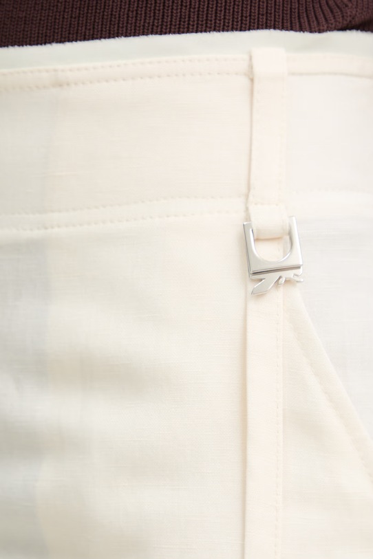 Patrizia Pepe szorty damskie z dodatkiem lnu beżowy 2P1760.A052