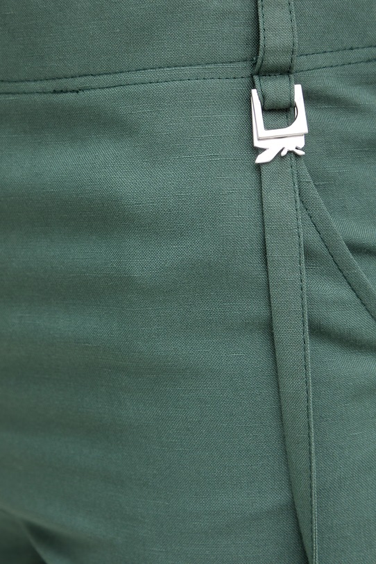 Patrizia Pepe szorty damskie z dodatkiem lnu zielony 2P1760.A052