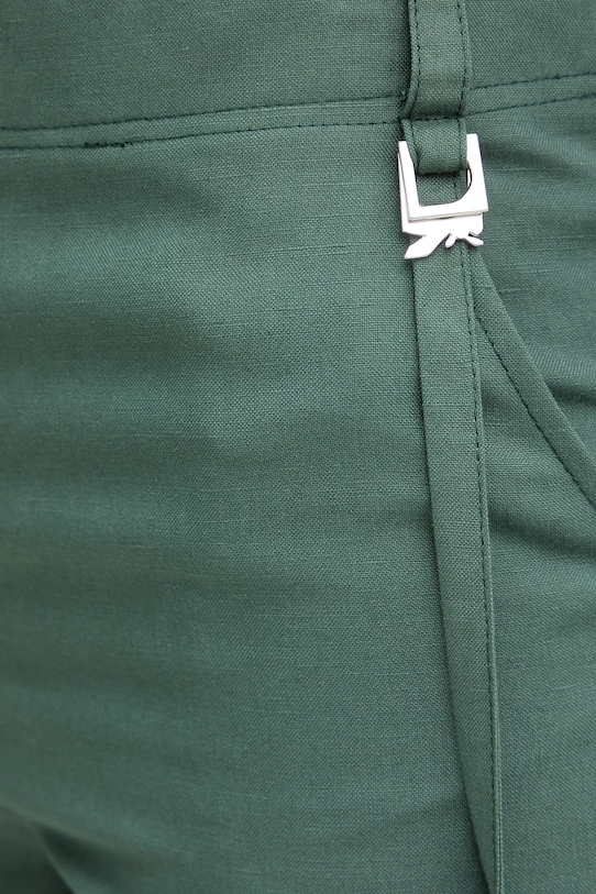 Patrizia Pepe szorty damskie z dodatkiem lnu zielony 2P1760.A052