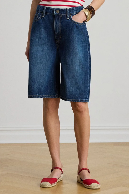 Lauren Ralph Lauren bermudy damskie jeansowe granatowy 200P13594