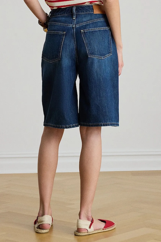 Lauren Ralph Lauren bermudy damskie jeansowe 200P13594 granatowy SS26