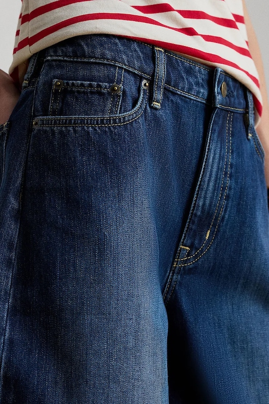 Lauren Ralph Lauren bermudy damskie jeansowe granatowy 200P13594