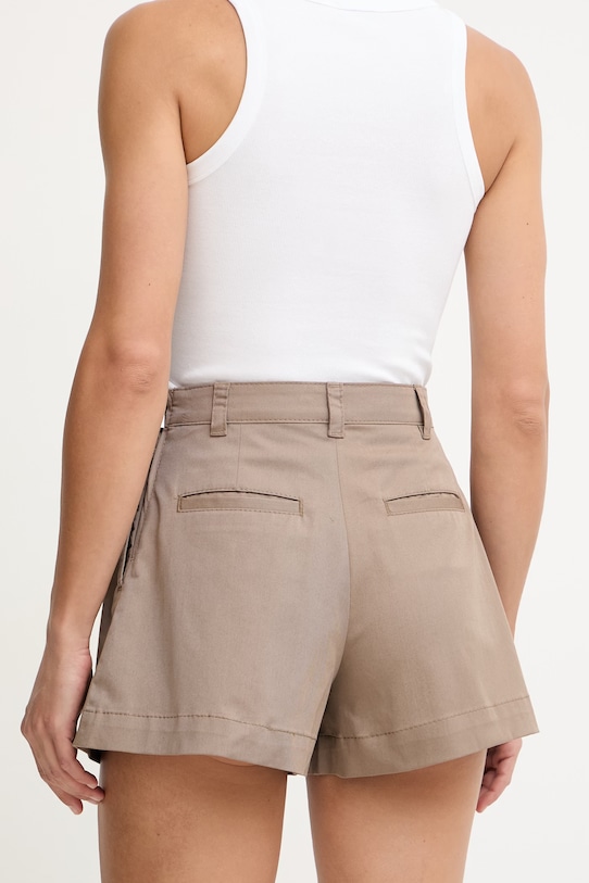 Одяг Max&Co. шорти жіночі бавовняні з еластаном MCOMAESTRO 2616141024200 коричневий