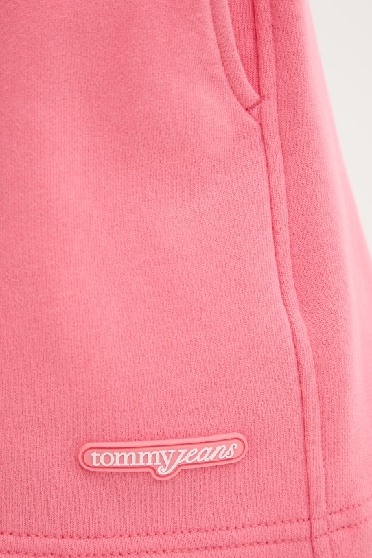 Tommy Jeans szorty dresowe damskie bawełniane różowy DW0DW22230