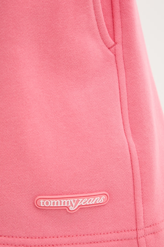 Tommy Jeans szorty dresowe damskie bawełniane różowy DW0DW22230