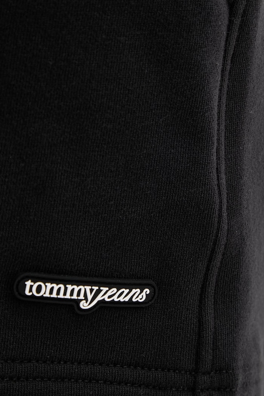 Tommy Jeans szorty dresowe damskie bawełniane czarny DW0DW22230