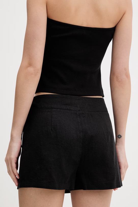 Îmbrăcăminte Tommy Jeans fustă-pantalon de damă din in DW0DW22267 negru