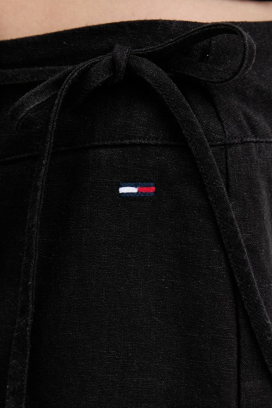 Tommy Jeans fustă-pantalon de damă din in negru DW0DW22267