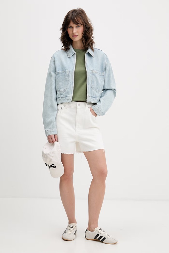 Tommy Jeans szorty damskie jeansowe DW0DW22695 beżowy SS26