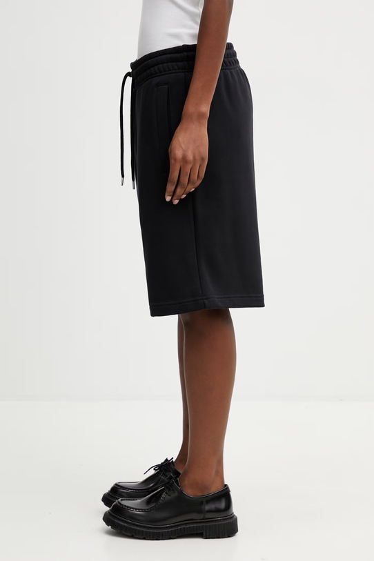 Maison Kitsuné szorty bawełniane damskie QM01450KM0341 czarny SS26