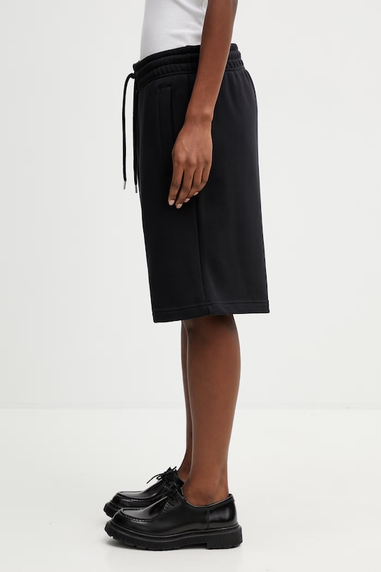 Maison Kitsuné szorty bawełniane damskie QM01450KM0341 czarny SS26