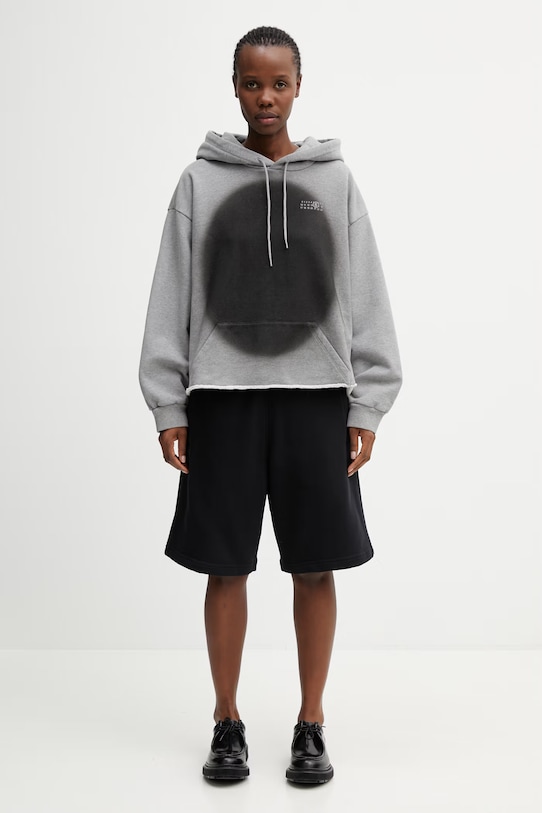 Maison Kitsuné szorty bawełniane damskie QM01450KM0341 czarny