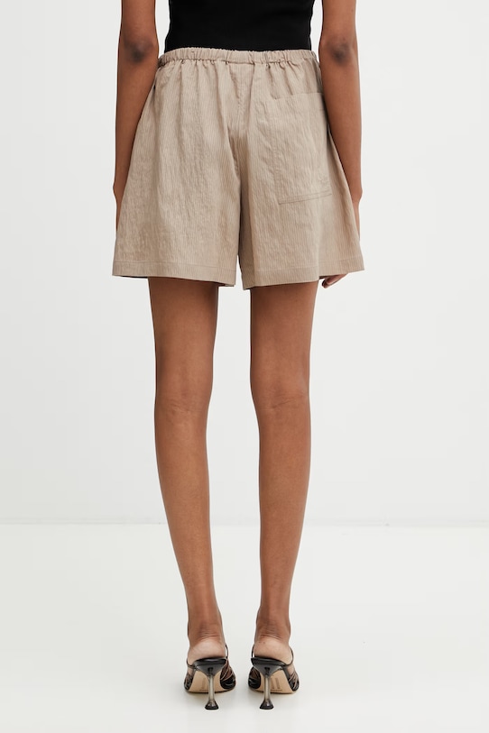 Odzież Maison Kitsuné szorty damskie z modalem QW01402WC5084 brązowy