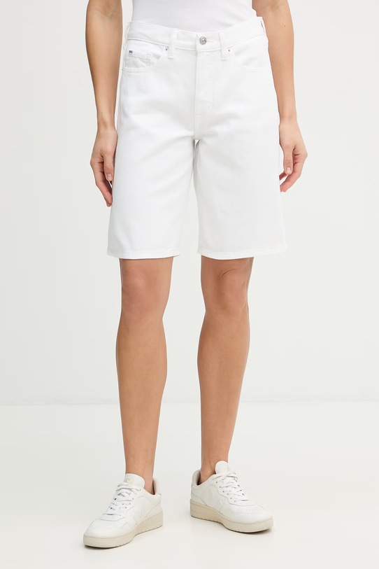 Dkny szorty jeansowe bawełna biały DJ5S8053