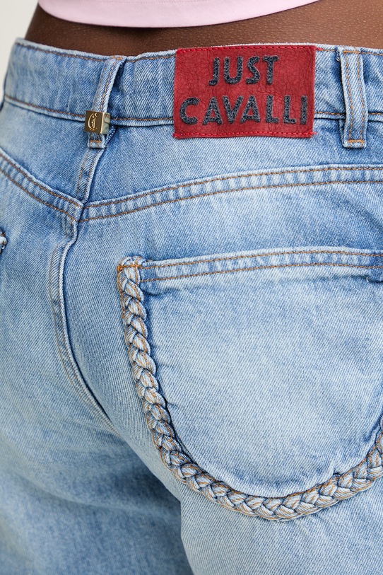 Just Cavalli szorty damskie jeansowe niebieski 80PAD5S5.CDWCD