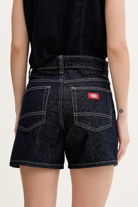 Дрехи Dickies къс панталон дамски от деним DK0A88QVRIN1 тъмносин