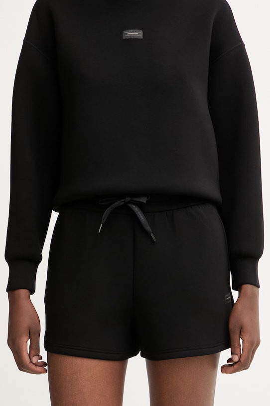 Armani Exchange kratke hlače ženske z viskozo črna XW002044.AF21290
