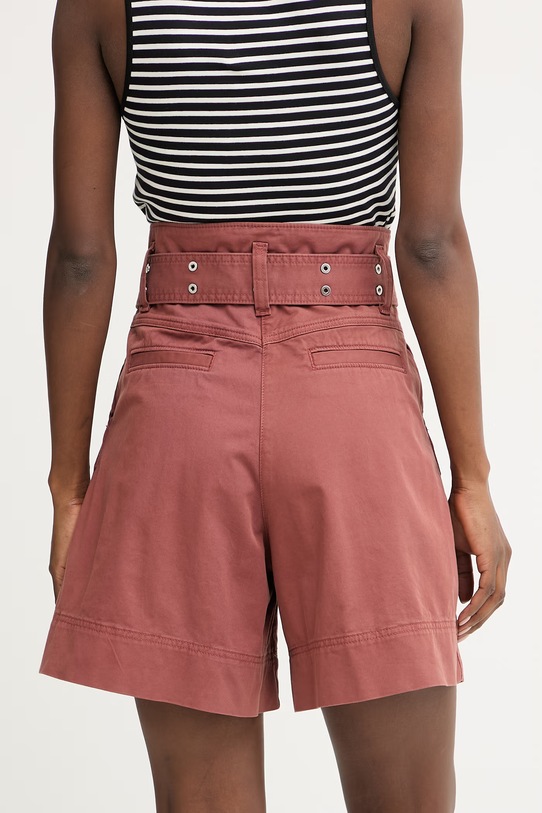 Oblečenie BOSS Orange šortky dámske bavlnené s elastanom C Tulina-D 50556394 burgundské