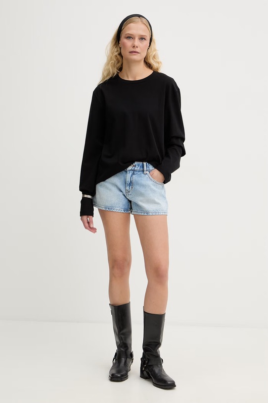 HUGO niebieskie szorty damskie jeansowe Galimon_B 50557083 niebieski SS26