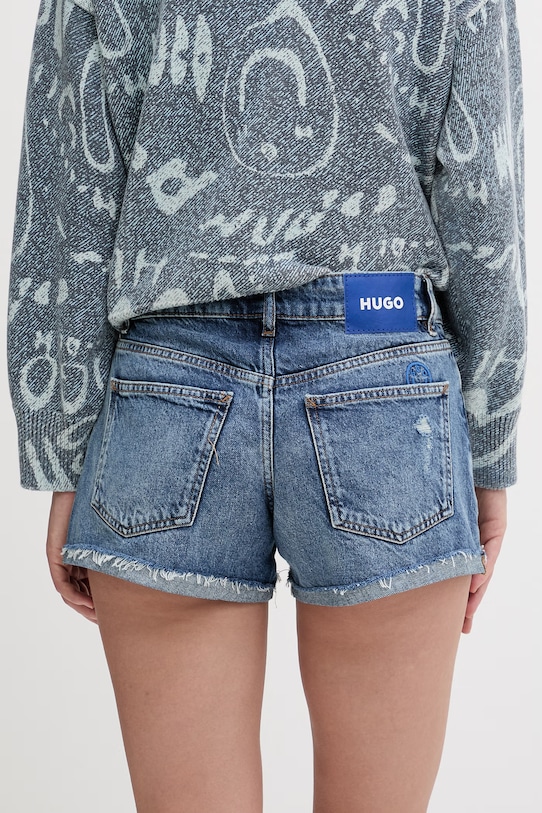 HUGO blu pantaloncini da donna in jeans Galimon_1_B 50559052 blu SS26