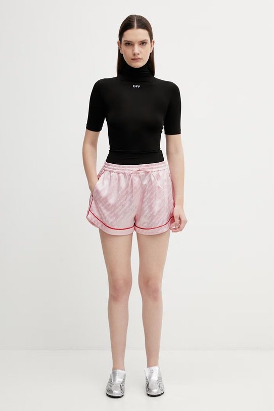 Off-White szorty piżamowe 2CB05IS26FAB001 różowy
