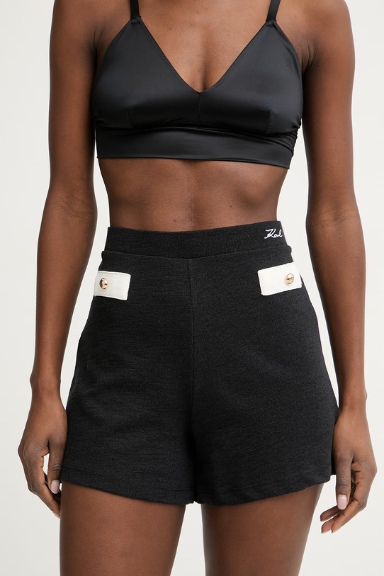 Karl Lagerfeld pantaloni scurți pentru femei negru B2W46060