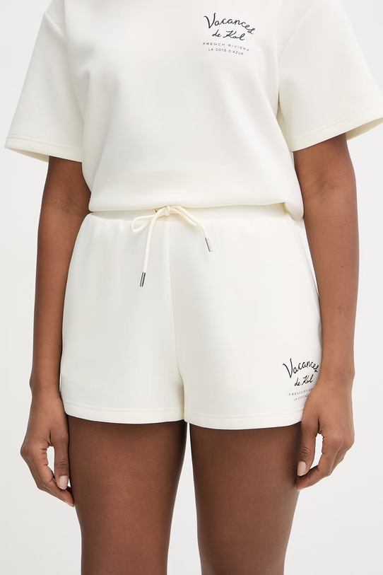 Karl Lagerfeld pantaloni scurți pentru femei, cu modal bej B2W44006