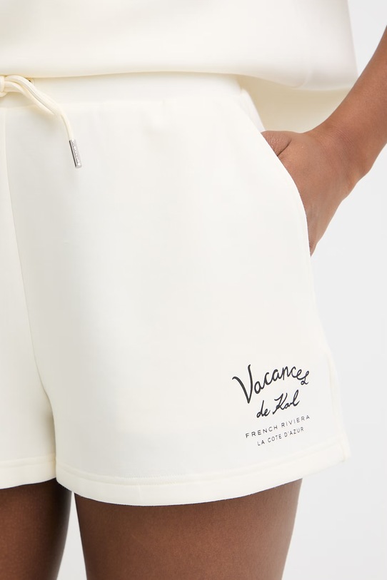 Karl Lagerfeld pantaloni scurți pentru femei, cu modal bej B2W44006