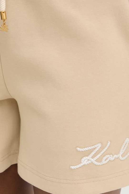 Karl Lagerfeld szorty dresowe damskie beżowy B2W10124