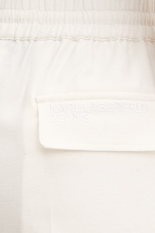 Karl Lagerfeld Jeans szorty z domieszką lnu beżowy B2W10057