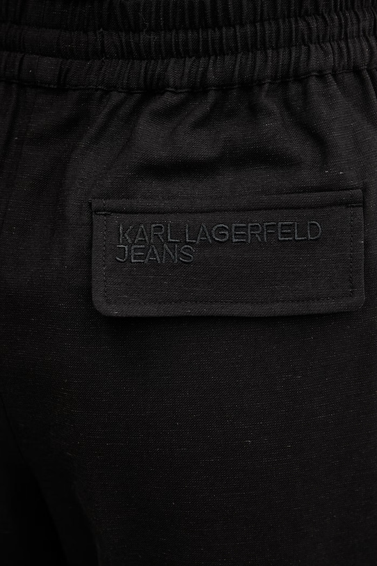 Šortky s prímesou ľanu Karl Lagerfeld Jeans čierna B2W10057