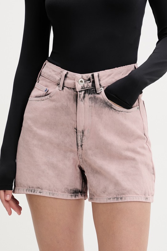 Karl Lagerfeld Jeans šortky dámske rifľové ružová B2W10072