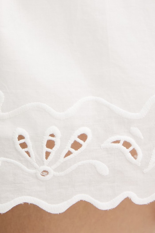 Bardot szorty damskie bawełniane biały 60379PB