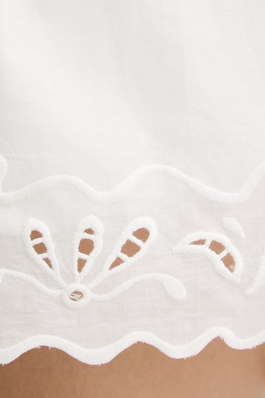 Bardot szorty damskie bawełniane biały 60379PB