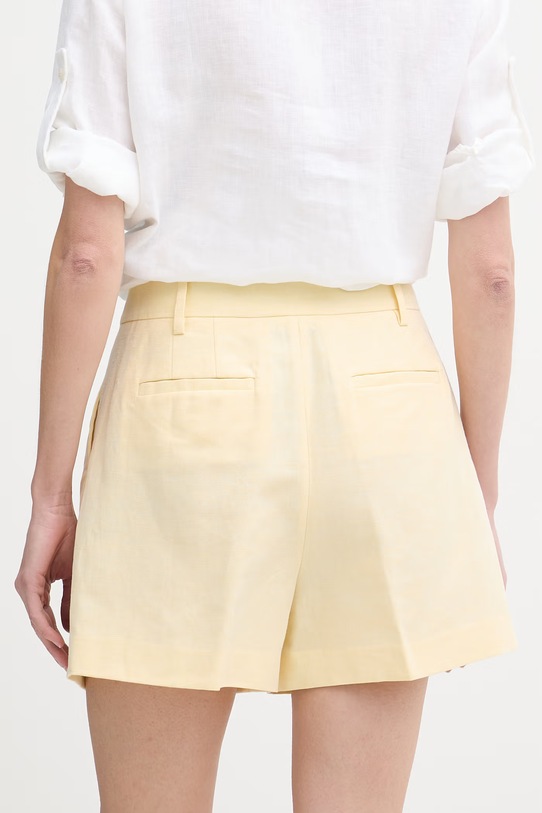 Odzież MICHAEL Michael Kors szorty damskie z lnem MS63012KPY żółty