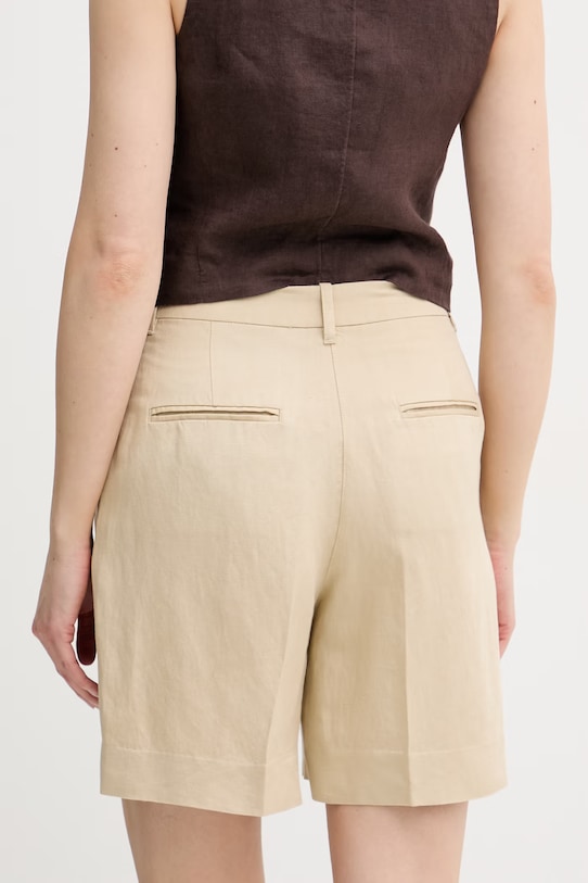 Abbigliamento Gant pantaloncini da donna con lino 4020131 beige