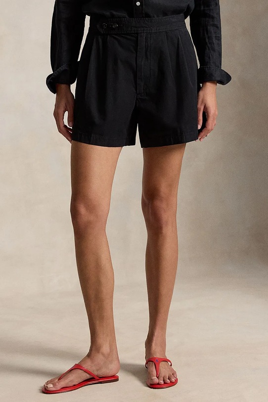 Polo Ralph Lauren szorty damskie bawełniane czarny 211A12953